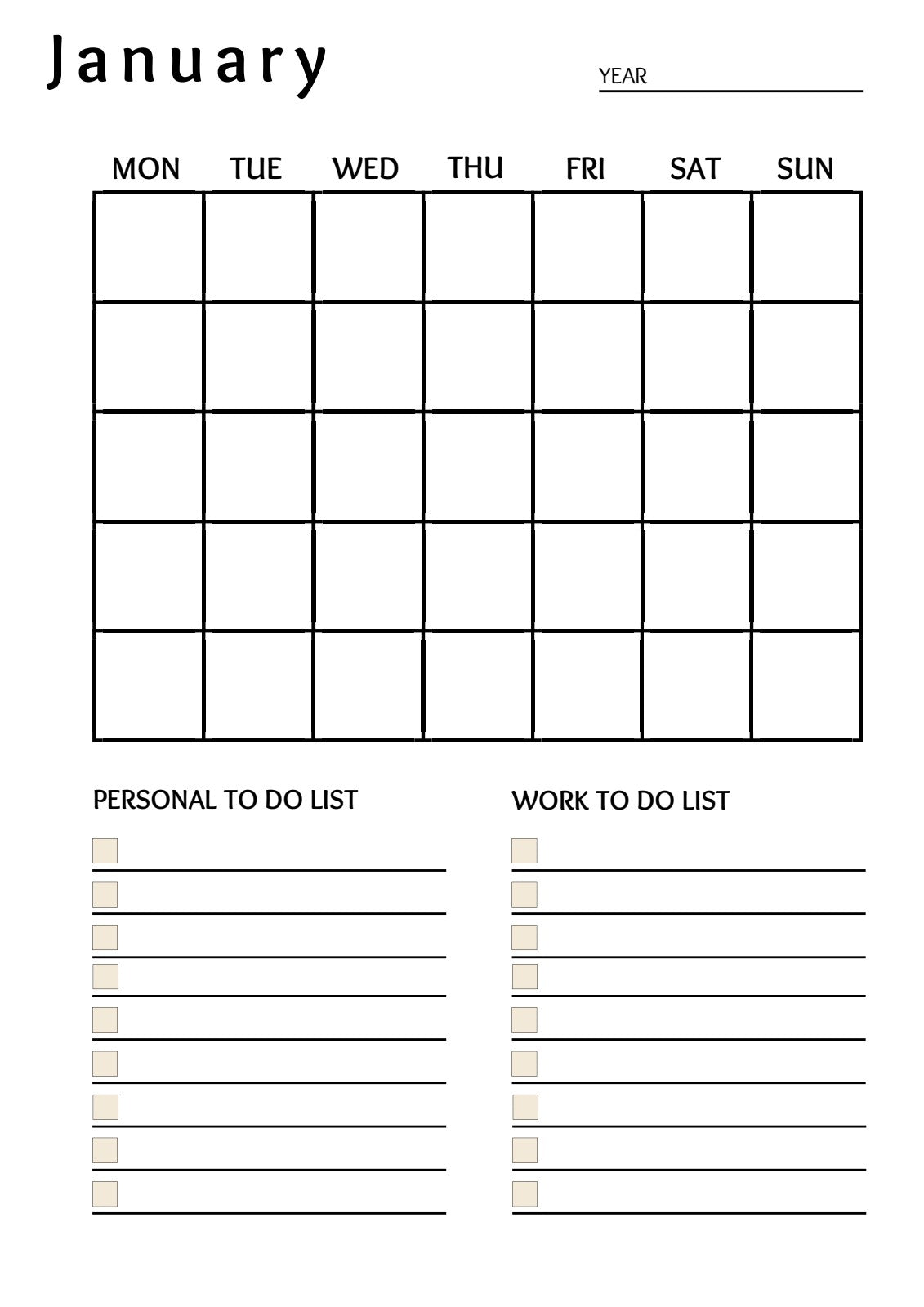 Weekly Goal Setting Pages