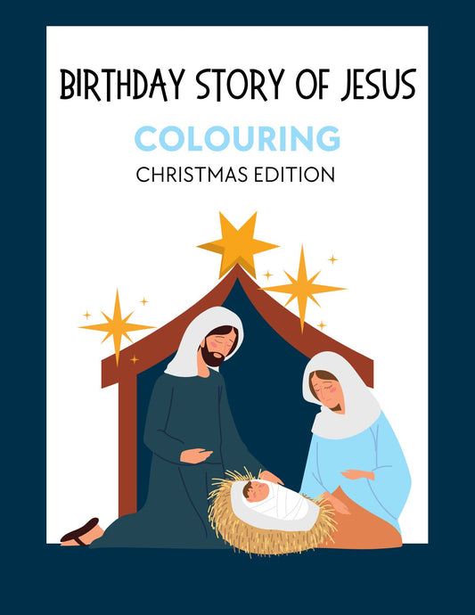 Birthday Story of Jesus Colouring Book Christmas Edition Cover