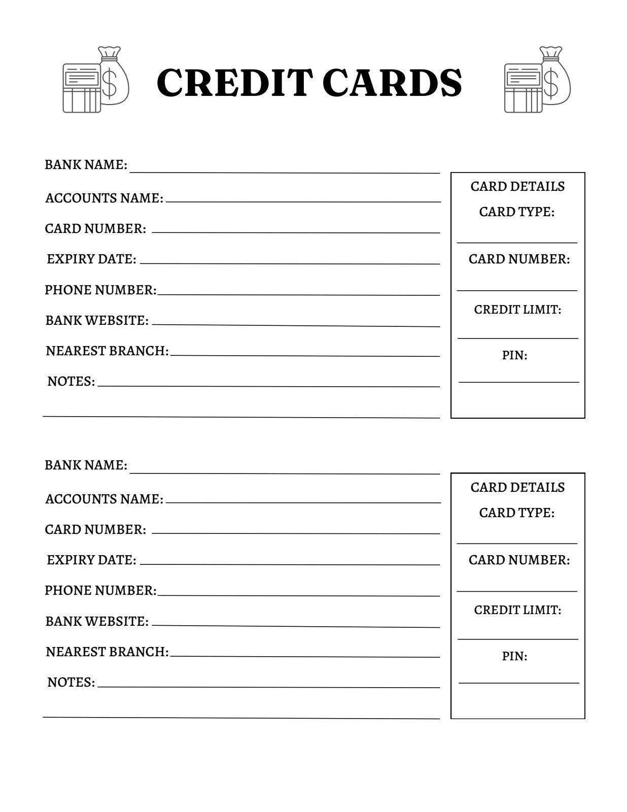 Budget Planner - Credit Cards Tracker
