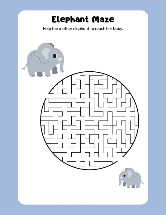 Elephant Maze activity page