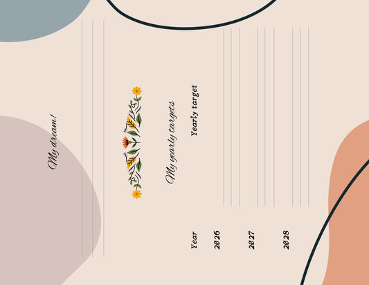 Dream Journal yearly targets page