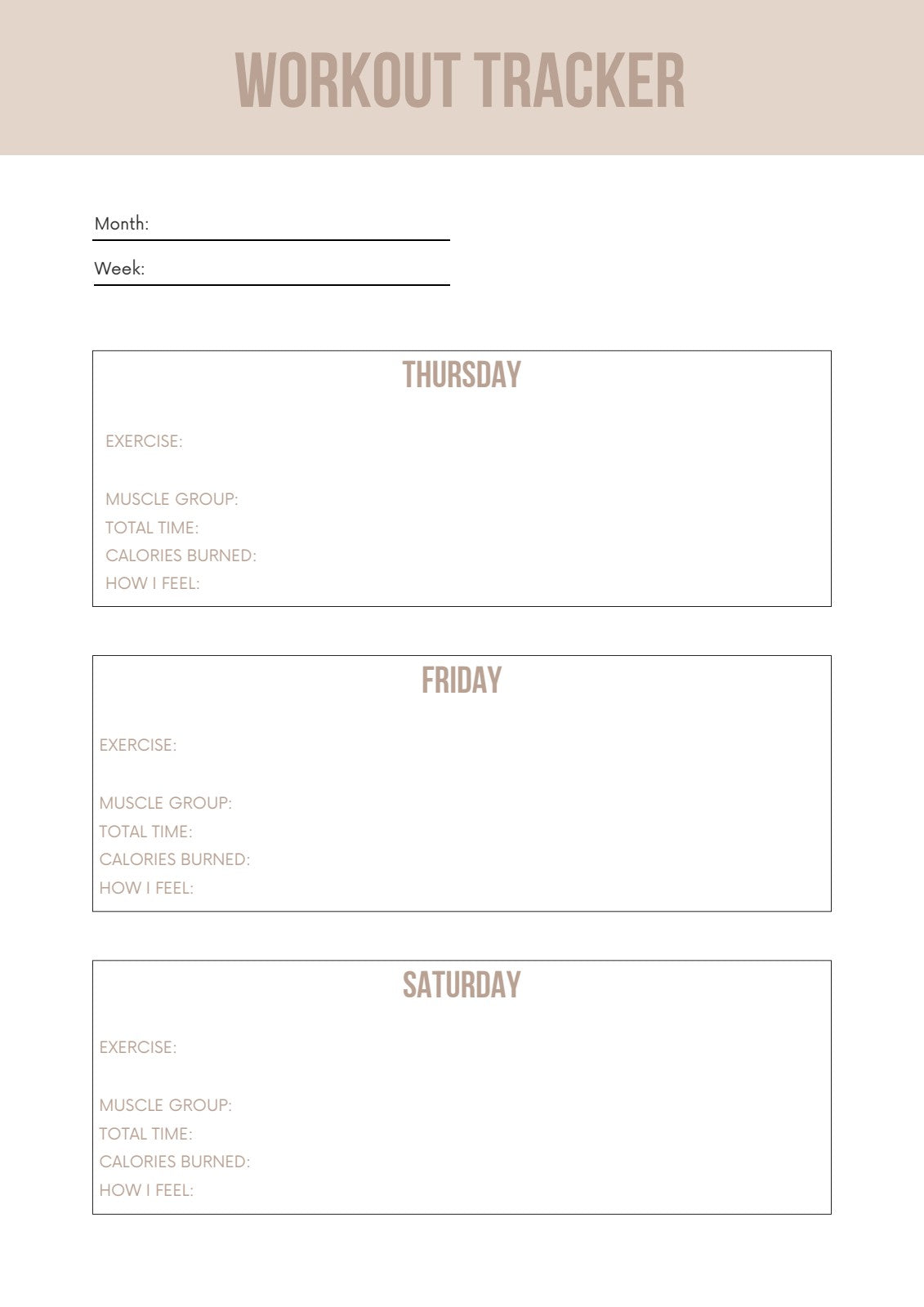 Workout Tracker with Mood Tracking