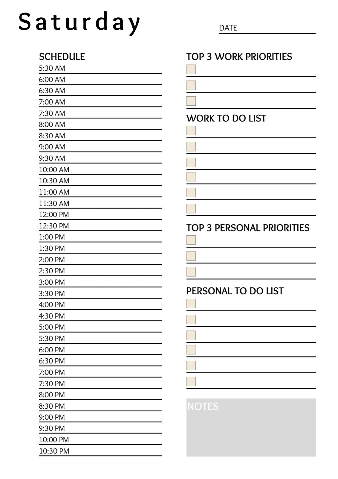 Monthly Planning Pages Preview