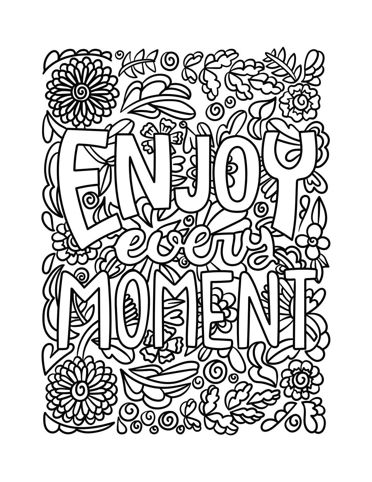 Enjoy the Moment coloring page