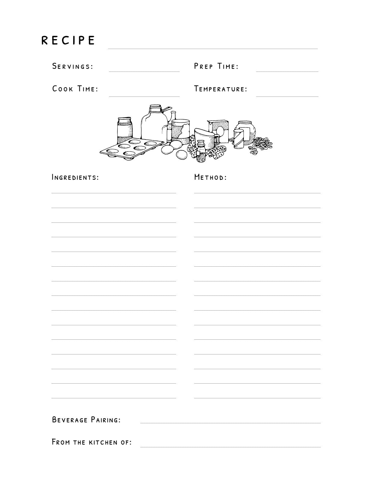 Recipe page with beverage pairing section