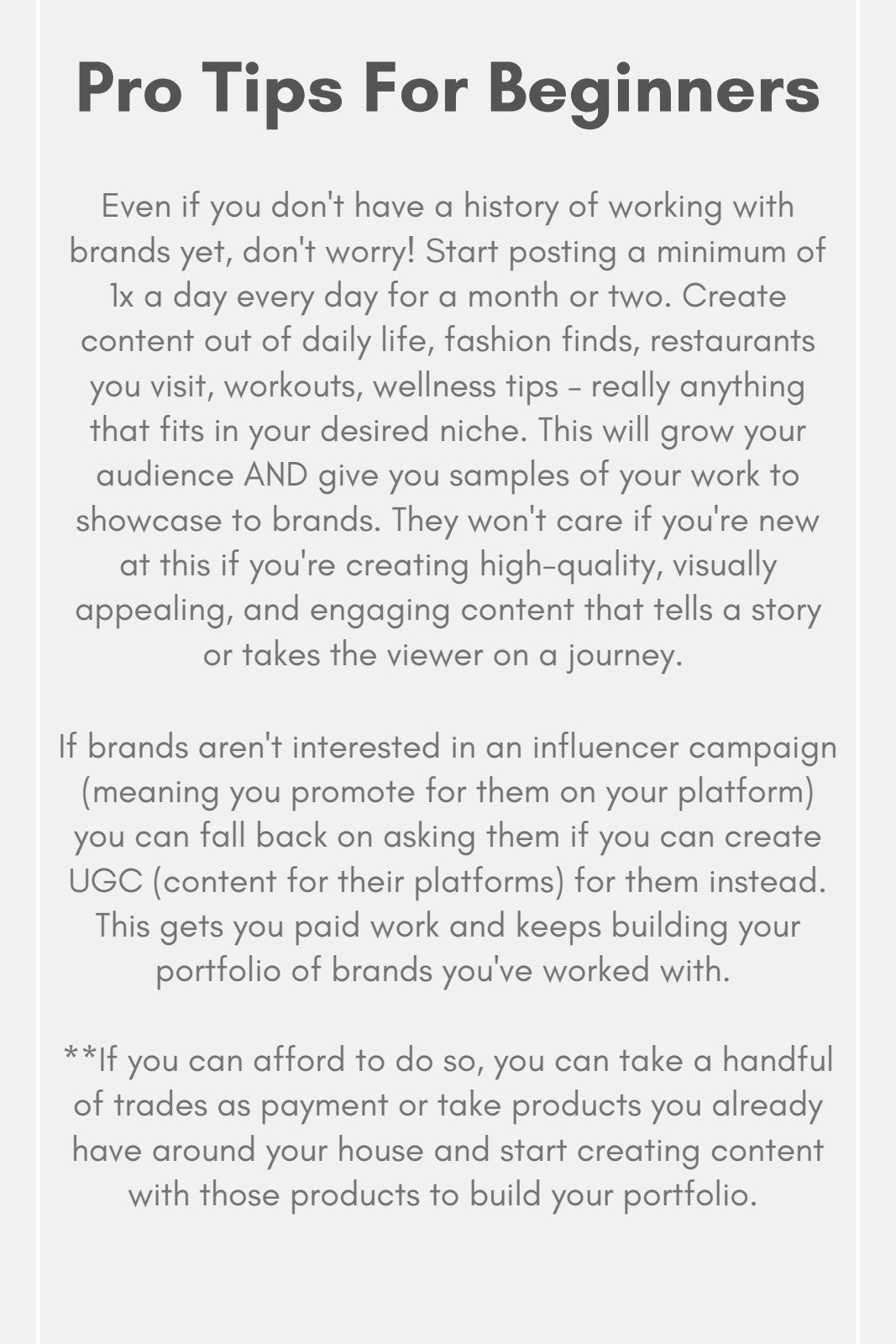 Pro Tips for Content Creators