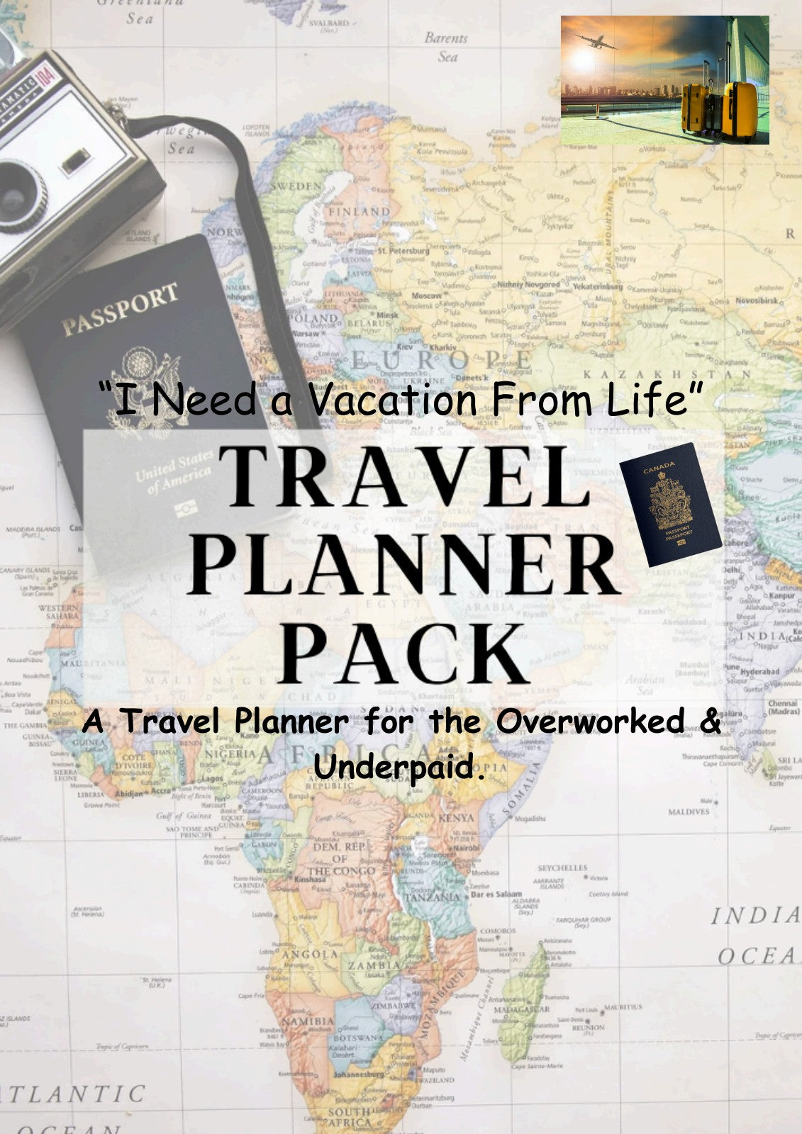 I Need a Vacation From Life Travel Planner Cover