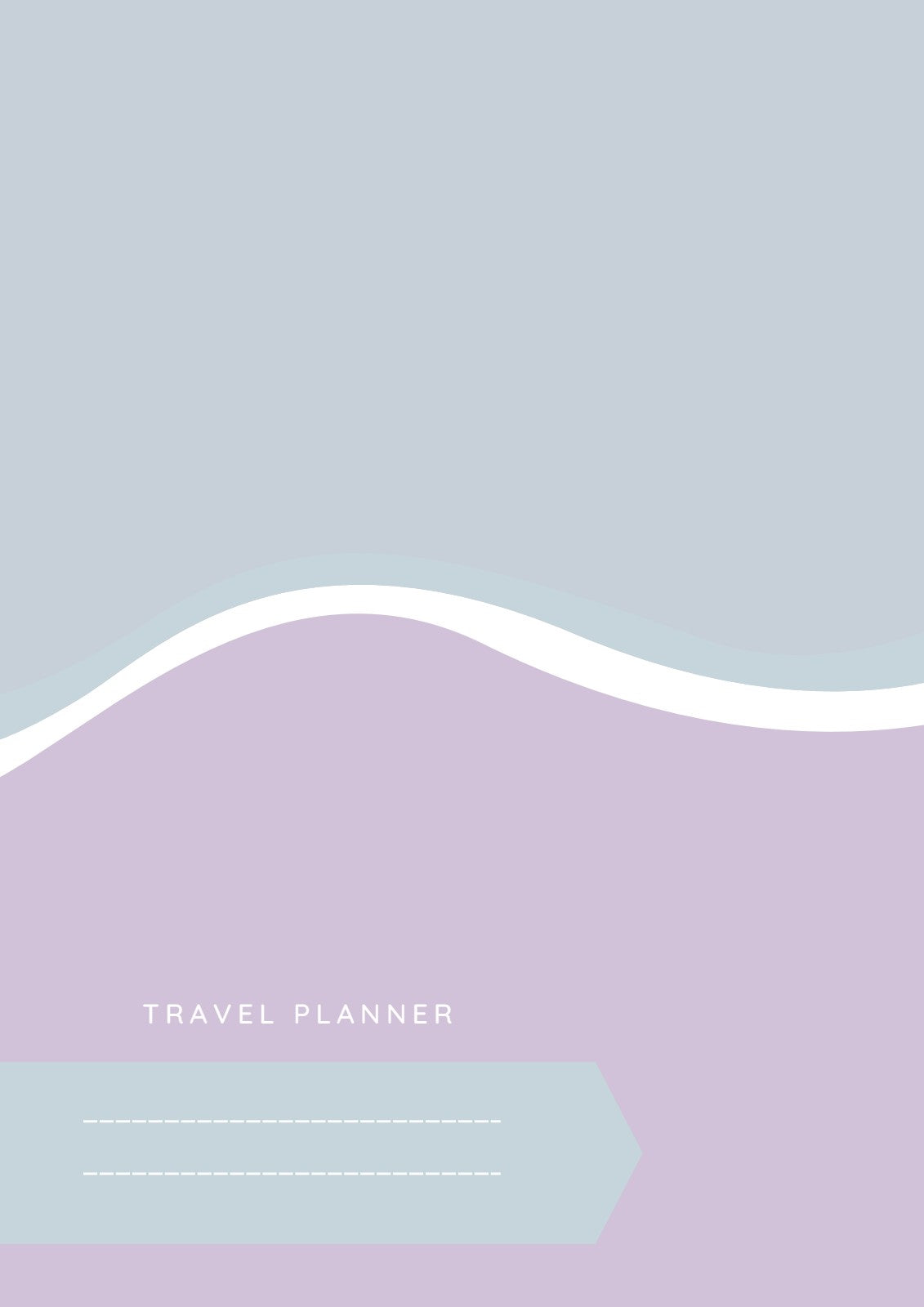 Travel Planner interior title page